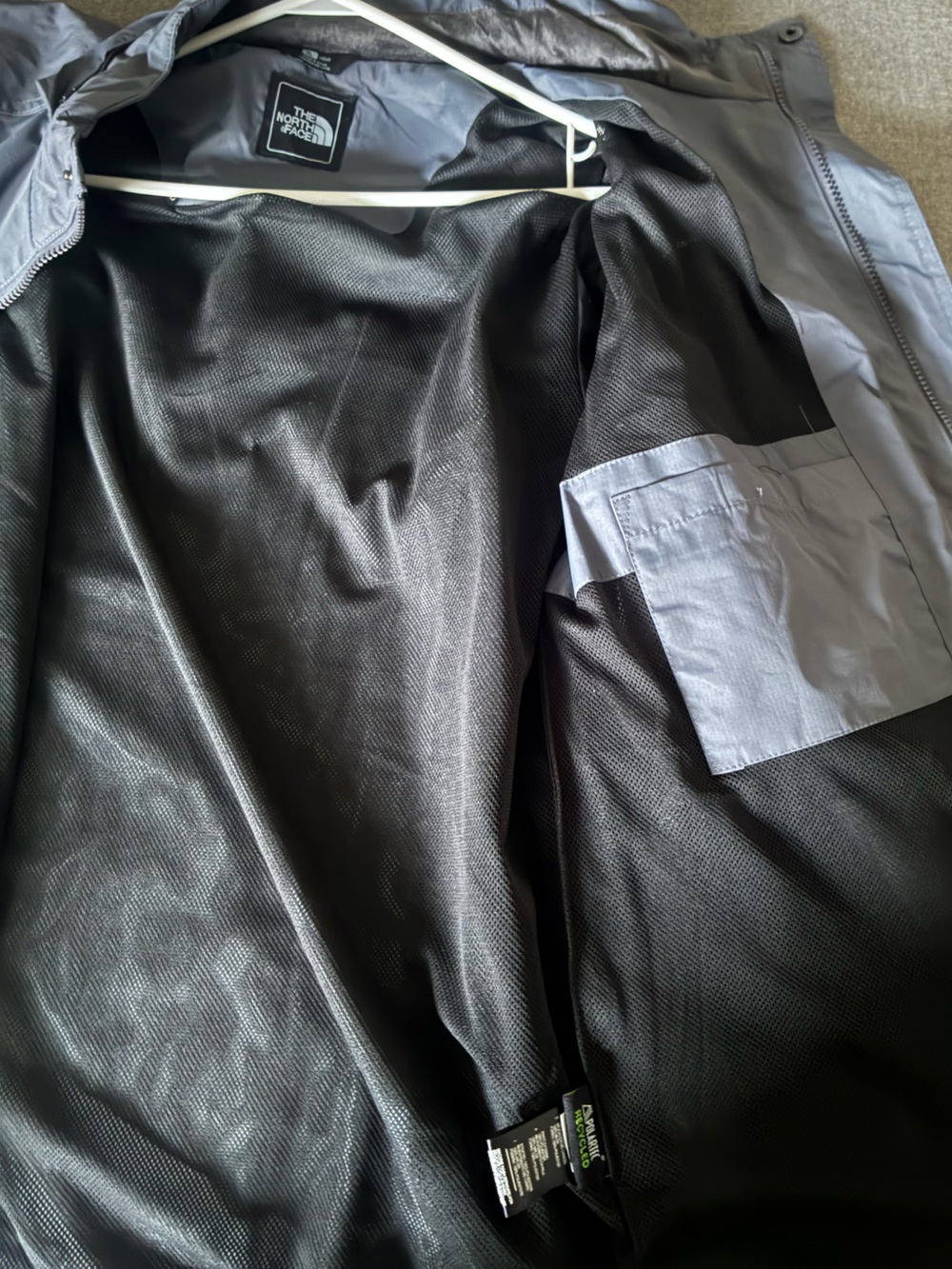 The North Face Men’s Charcoal and Black Raincoat - Picture 4 of 4